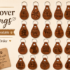 Pet Lovers teardrop keyring