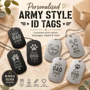Customisable army style id tag