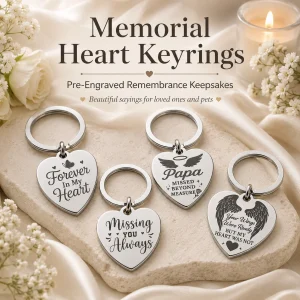 Memorial silver hearts