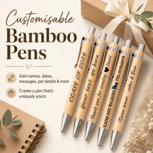 Customisable bamboo pen